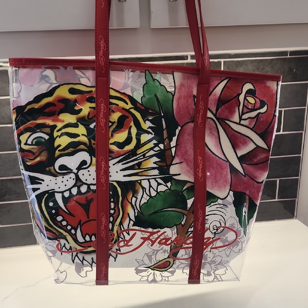 Ed Hardy Rare Screaming Tiger Tote Bag - Picture 5 of 7